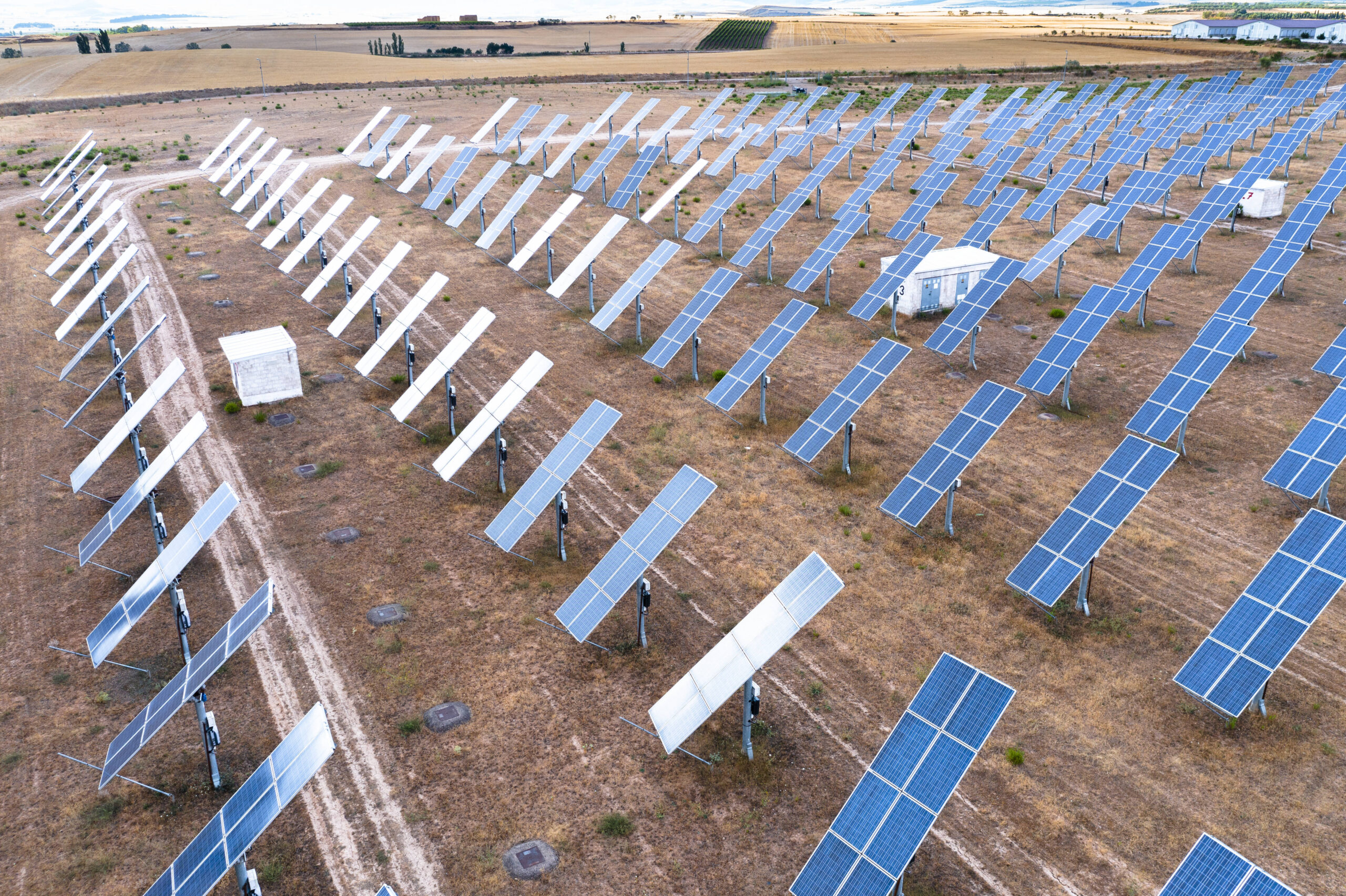 Paneles solares en Navarra, España. © Mikel Bilbao/VWPics/SIPA