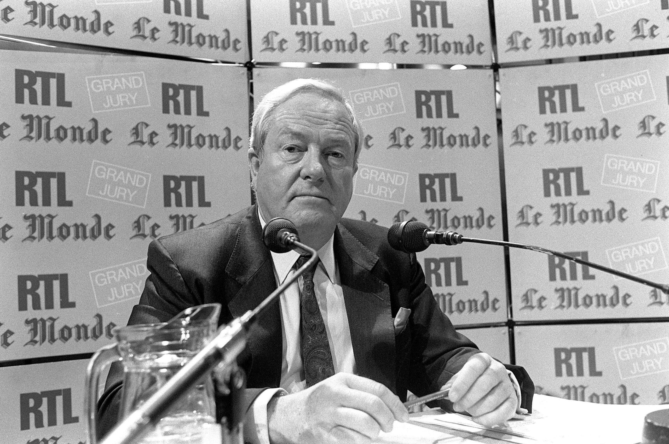 Jean-Marie Le Pen en RTL el 13 de septiembre de 1987. © Alix Pascal/SIPA