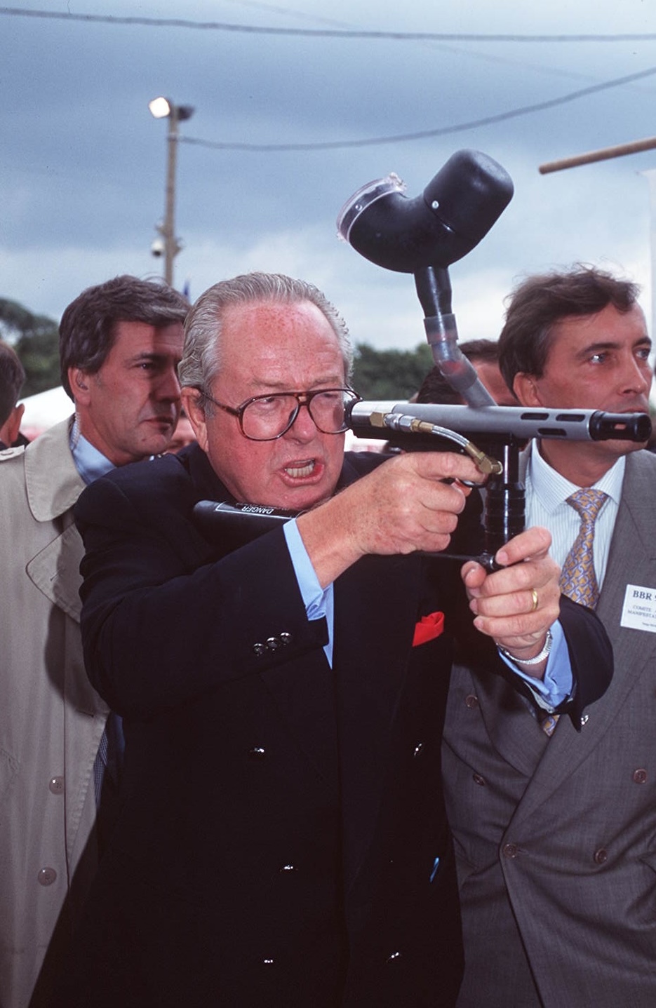 Jean-Marie Le Pen en la «Fête Bleu Blanc Rouge» el 17 de septiembre de 1994. © Roussier/SIPA