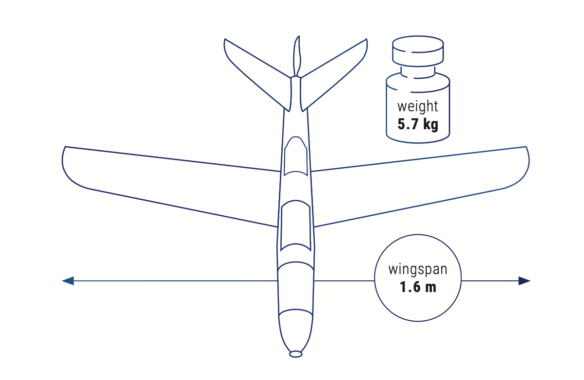 Plano de un dron Warmate