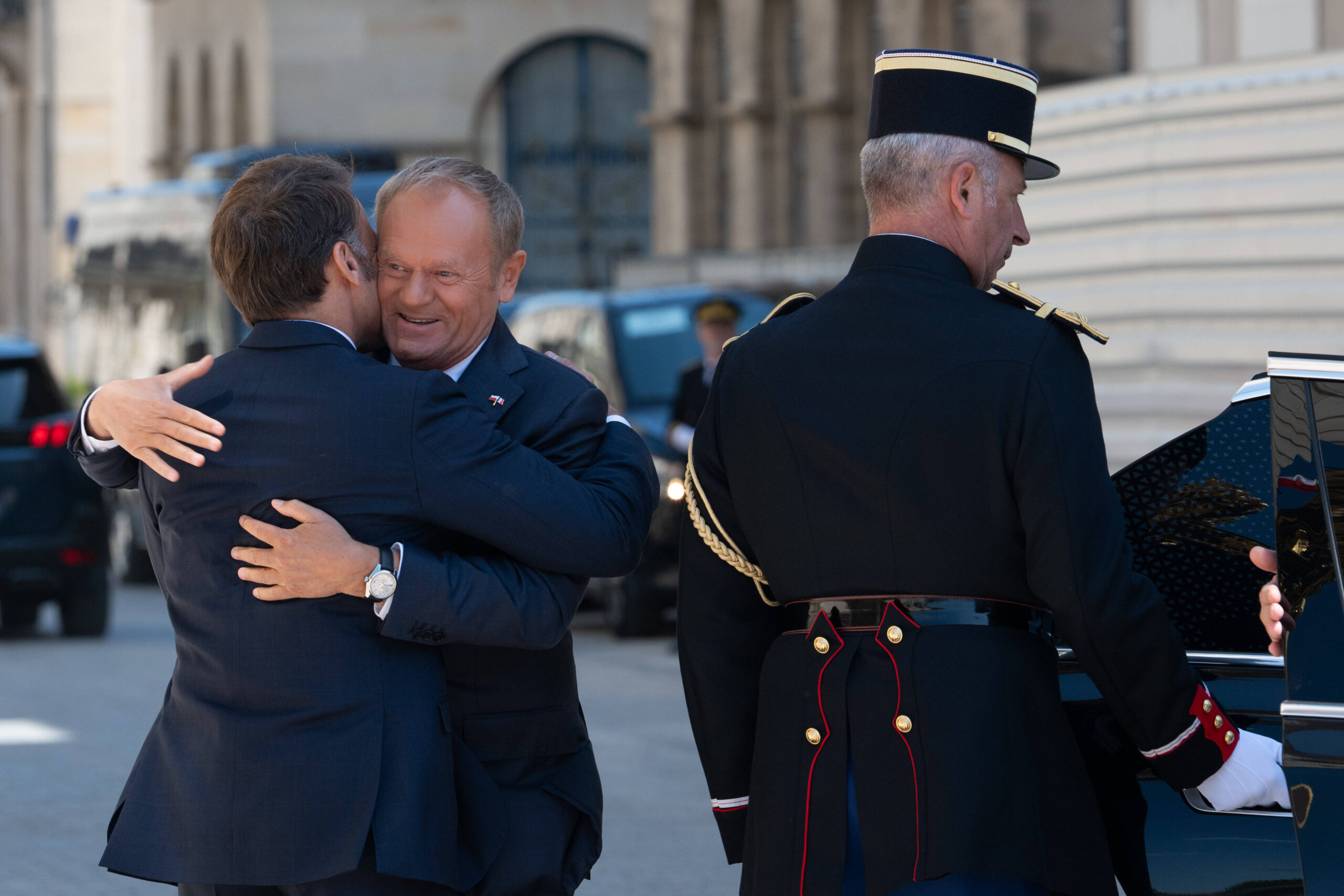 Emmanuel Macron y Donald Tusk se reúnen en Nancy para la firma del Tratado.