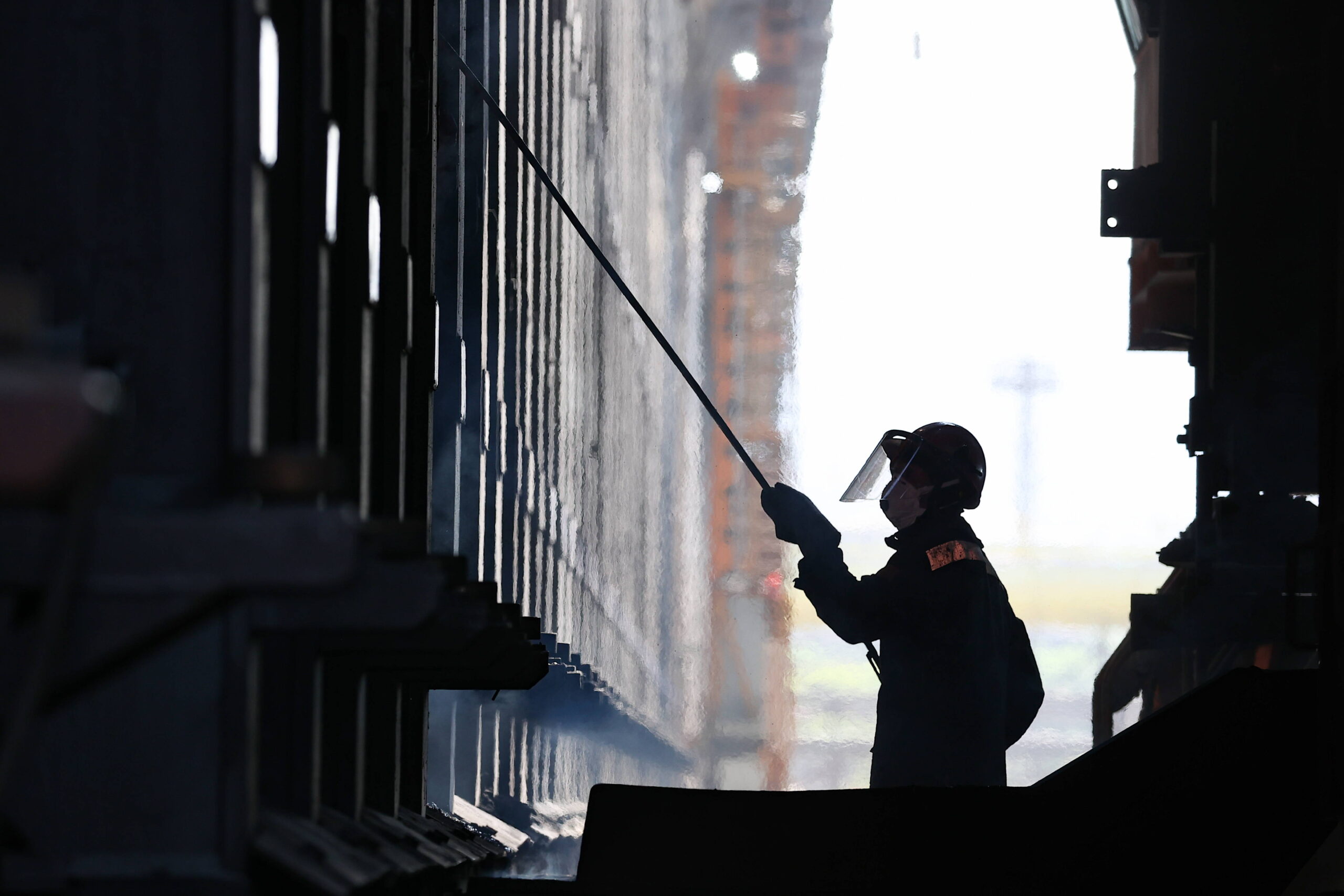 Batería de coquificación n.º 12 de una coquería, en la planta siderúrgica de Magnitogorsk, el 10 de junio de 2025. © Donat Sorokin/ZUMA/SIPA