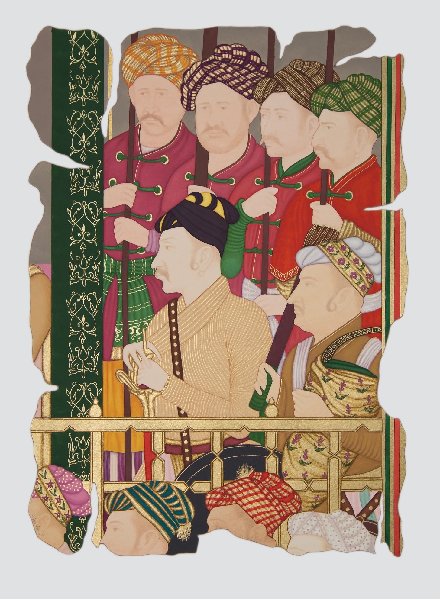 Su obra gira en torno a una reflexión sobre la degradación, el tiempo y la memoria histórica, que explora, en particular, mediante el uso de pigmentos naturales. © Syed Muhammad Khayyam