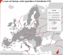 Le gaz en Europe, entre gazoducs et terminaux GNL