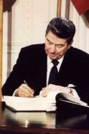Ronald Reagan et Mikhaïl Gorbatchev
