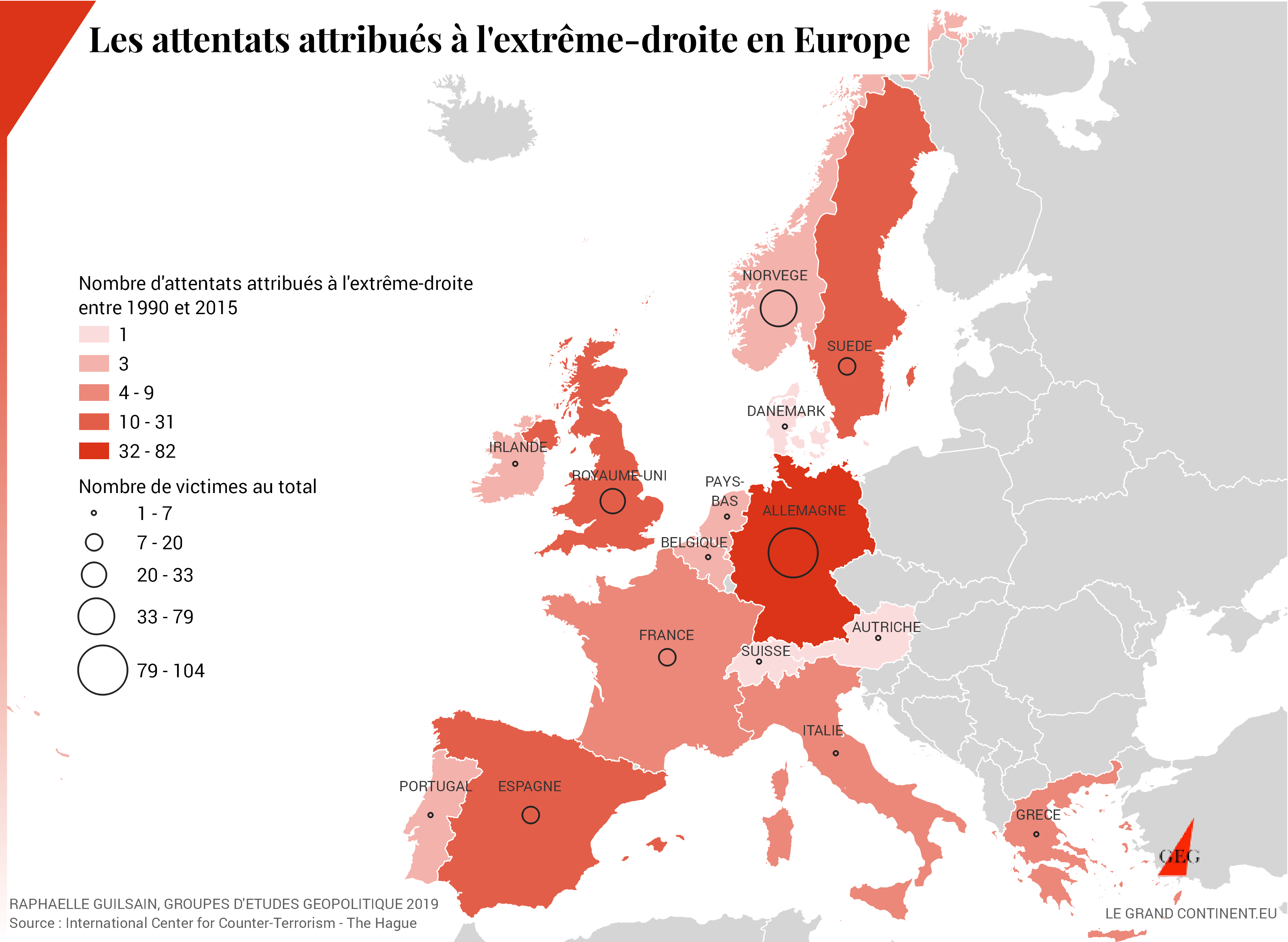 Carte Le terrorisme - Atlas géopolitique du monde global 