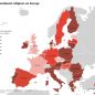 Pays de l'Union européenne, pourcentage de la population s'identifiant à une religion