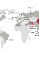 Une carte sur la dimension mondiale d'une pandémie potentielle