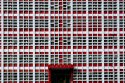 Ennemis démocratie Chine Façade fenêtres géométriques rouge noir blanc en Chine