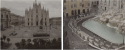 Italie monuments publics vides photo couleurs retouchées