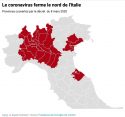 la Lombardie et 14 provinces du nord de l'Italie fermées par le décret coronavirus