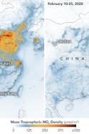réduction pollution liée au coronavirus Chine
