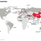 Une carte sur la dimension mondiale d'une pandémie potentielle