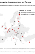 Carte sur les solutions de traçage des contacts dans les pays UE covid-19 numérique application de traçage pandémie politique Union européenne internet Big Data diagnostic isolement