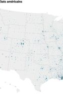 Carte des cas de Covid-19 aux États-Unis USA pandémie coronavirus diffusion santé gestion de crise sanitaire confinement fermeture Trump médicale OMS vaccin traitement médical chloroquine