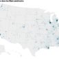 Carte des cas de Covid-19 aux États-Unis USA pandémie coronavirus diffusion santé gestion de crise sanitaire confinement fermeture Trump médicale OMS vaccin traitement médical chloroquine