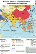 Carte Inde Chine relations diplomatiques diplomatie océan indien influence chinoise ASEAN AESE stratégie du collier de perles