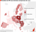 Carte résultats du PPE aux élections européennes de 2019 rapport de force UE Verts Parlement européen Strasbourg Macron Merkel Italie Allemagne France Brexit