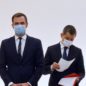 Photo Olivier Véran Gérald Darmanin Bruno Lemaire masques Reconfinement Macron Castex politique sanitaire gestion de crise de santé publiqye pandémie de Covid-19 en France