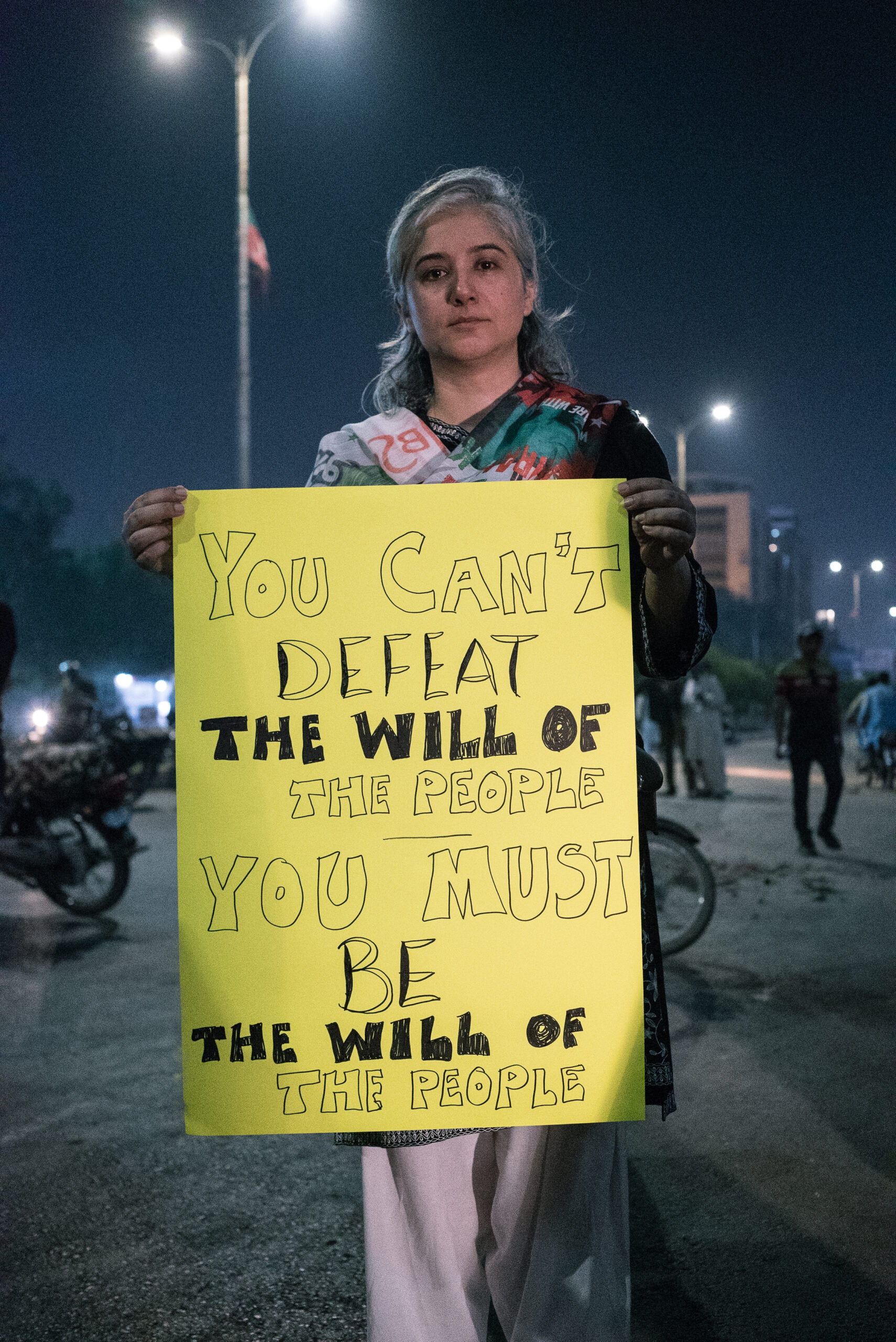Sympathisante du PTI présente à la manifestation du 9 mai, Karachi. © Laurent Gayer