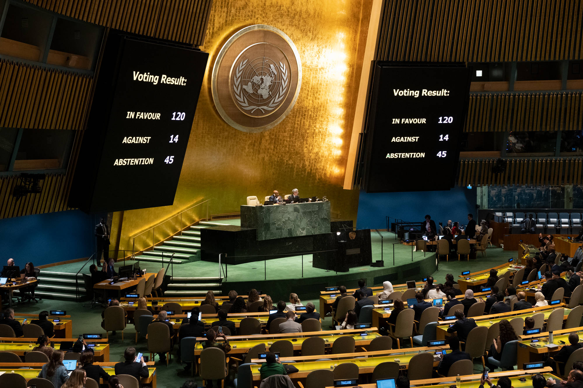 La 10e session extraordinaire d'urgence des Nations unies. © CHINE NOUVELLE/SIPA
