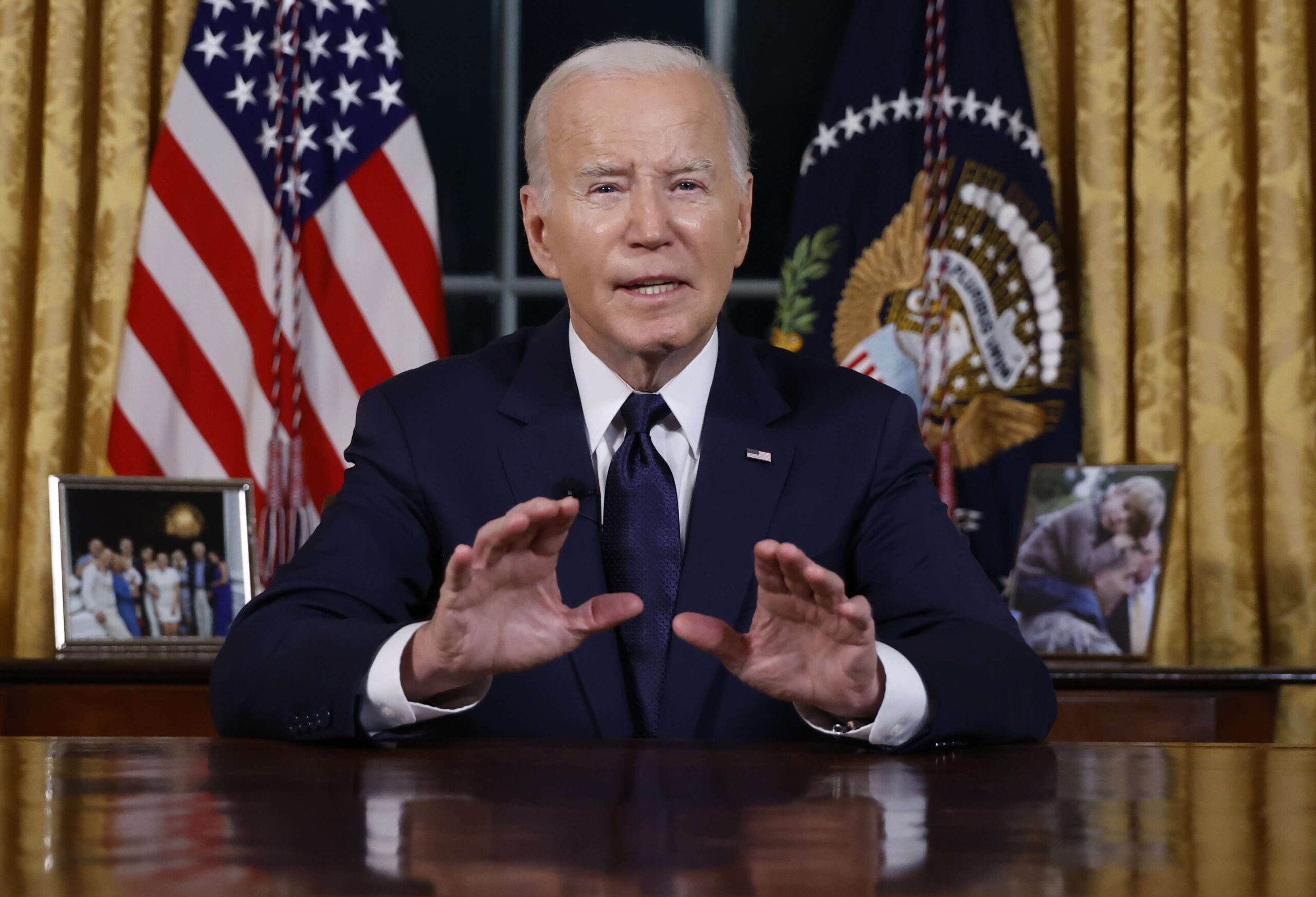 Joe Biden s'adresse aux Américains © Shutterstock/SIPA