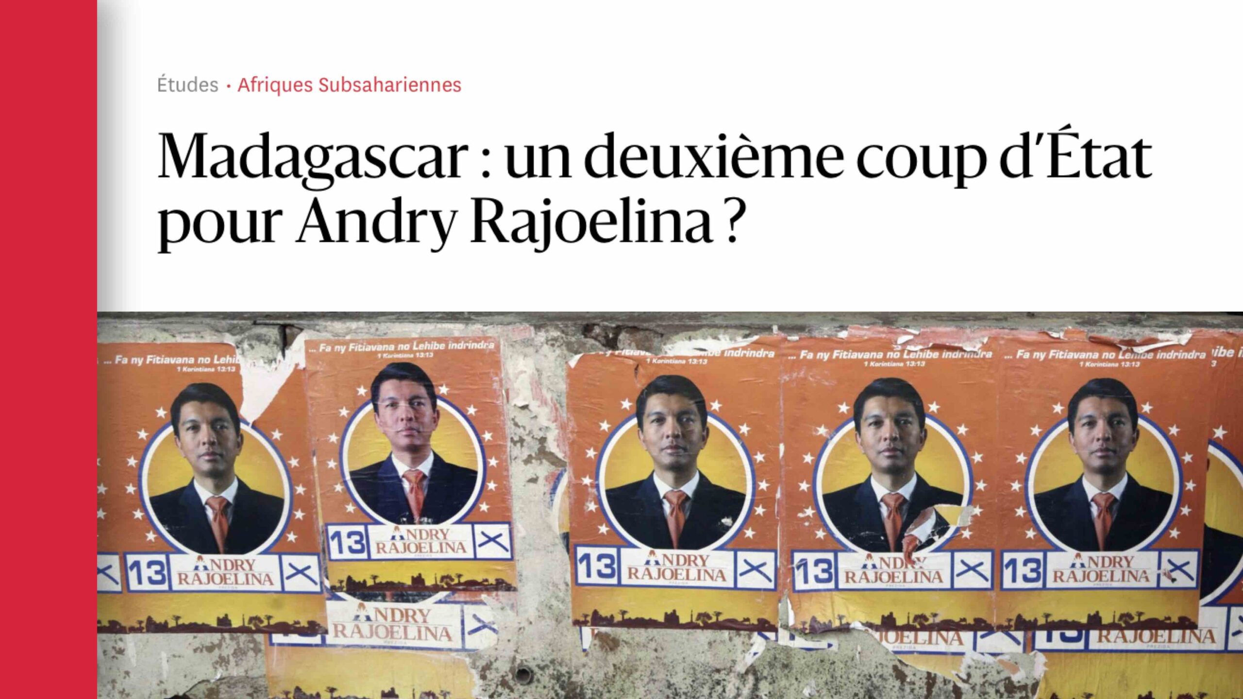 Madagascar : un deuxième coup d'État pour Andry Rajoelina ?