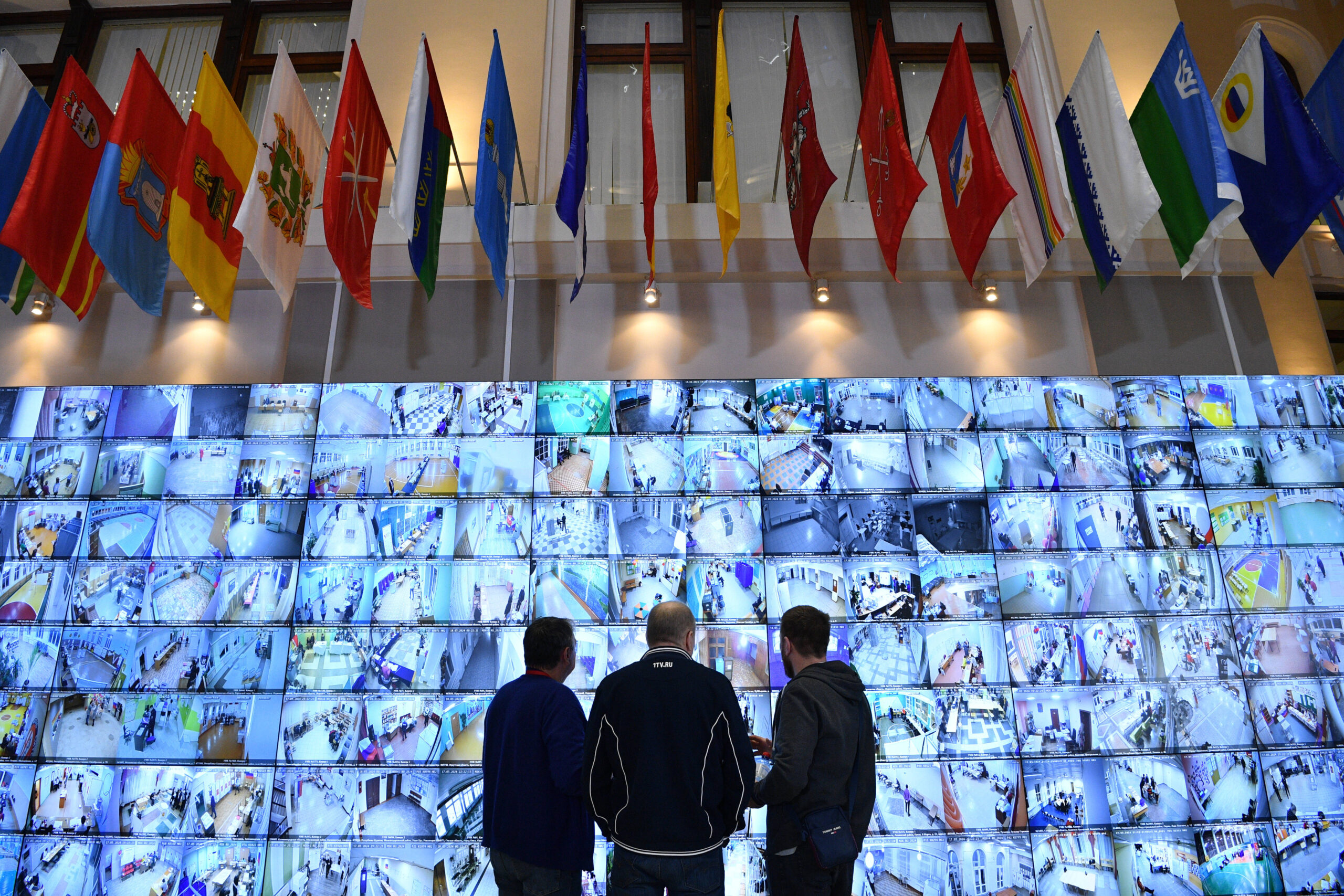 Centre d'information de la Commission électorale centrale (CEC) de Russie. © Anton Novoderezhkin/Kommersant/Sipa USA