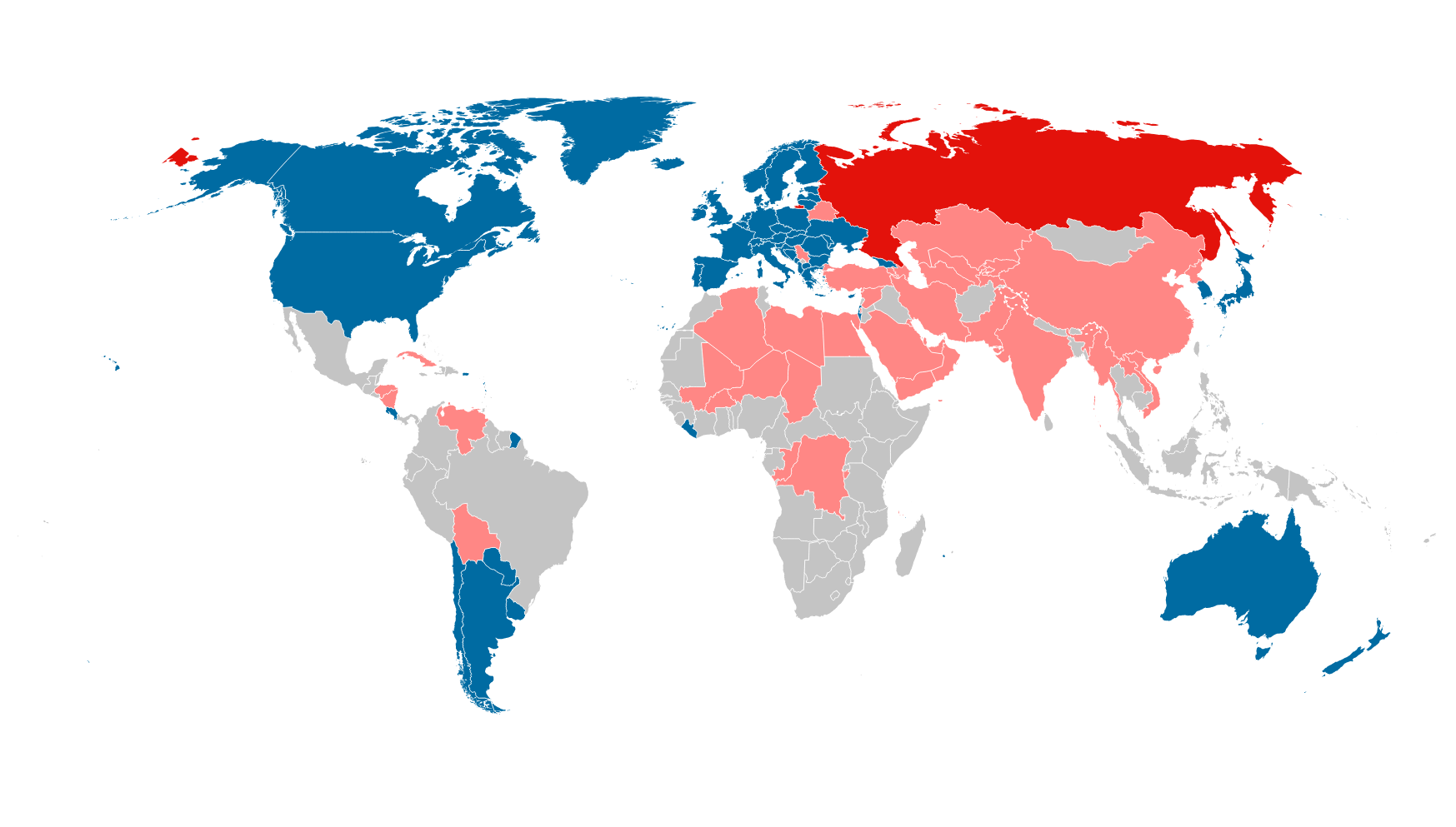 Who is for Putin?  Mapping global reactions to the Russia vote [Carte mise à jour à 18h00 Paris]