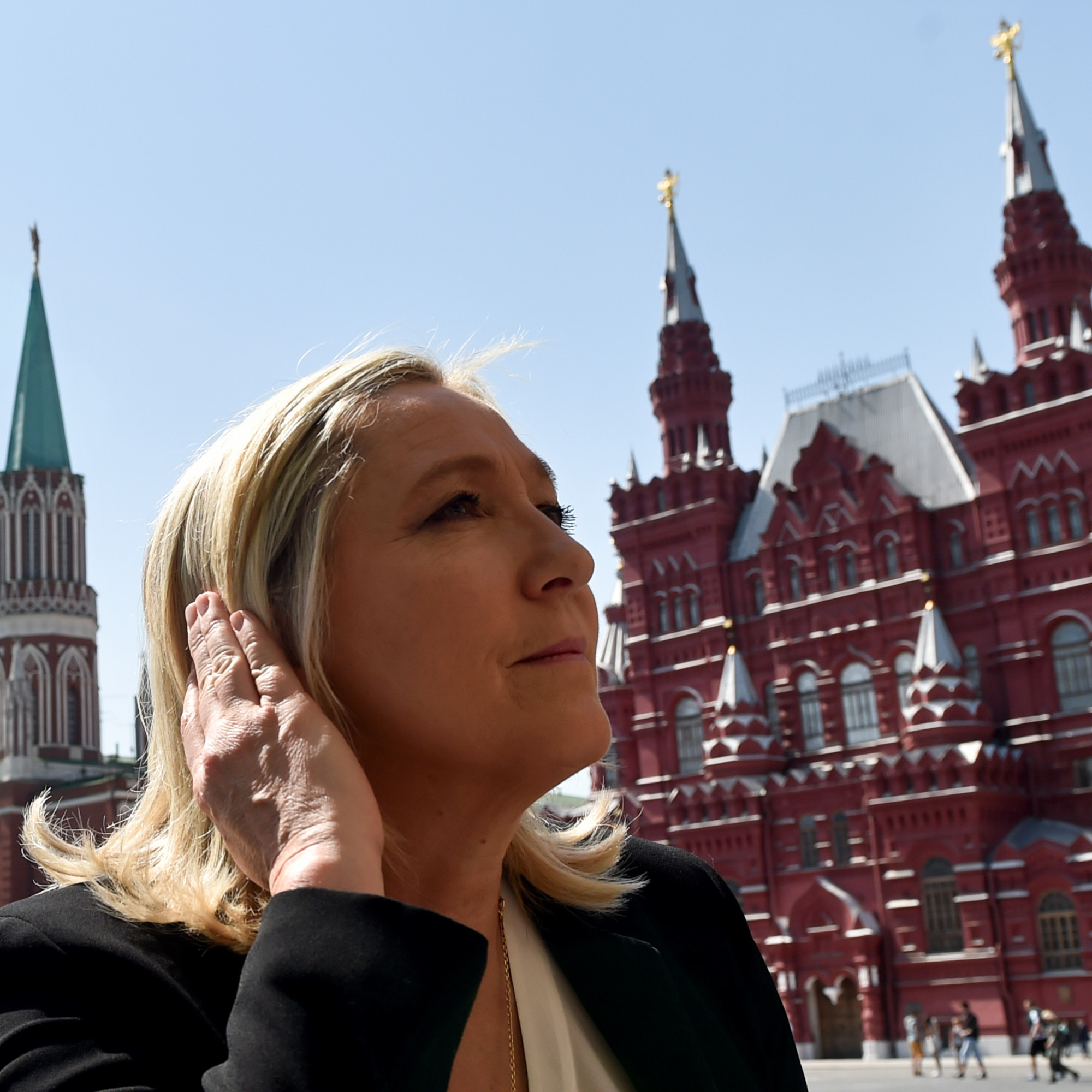 Moscou, 26 mai 2015 : Marine Le Pen sur la Place Rouge. © TASS