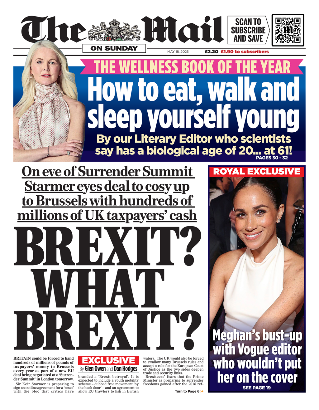 The Mail, «Le Brexit ? Quel Brexit ?», 18 mai 2025. 