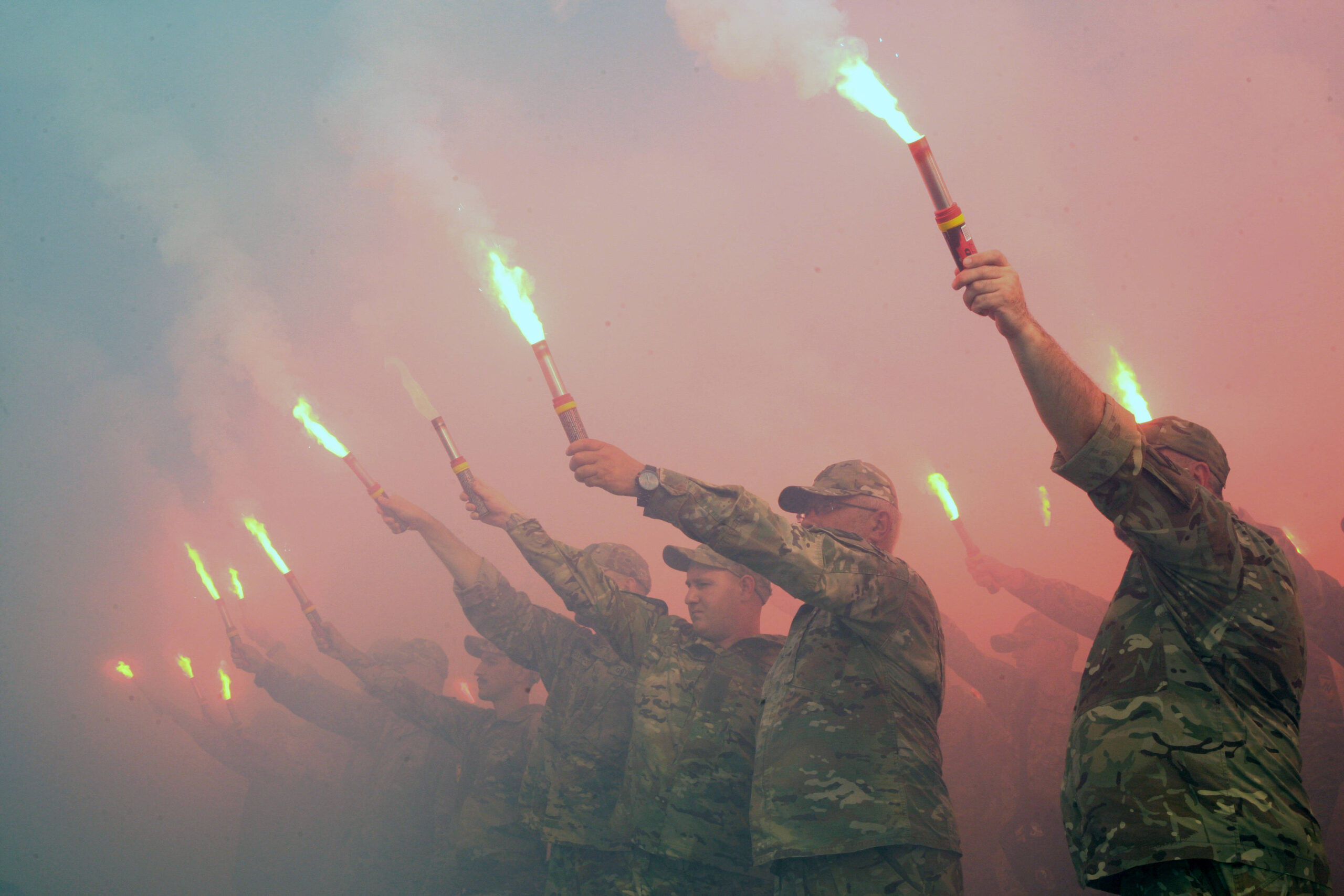 Hommage aux victimes du massacre de la prison d'Olenivka, Kyiv, 28 juillet 2024. © Hennadii Minchenko