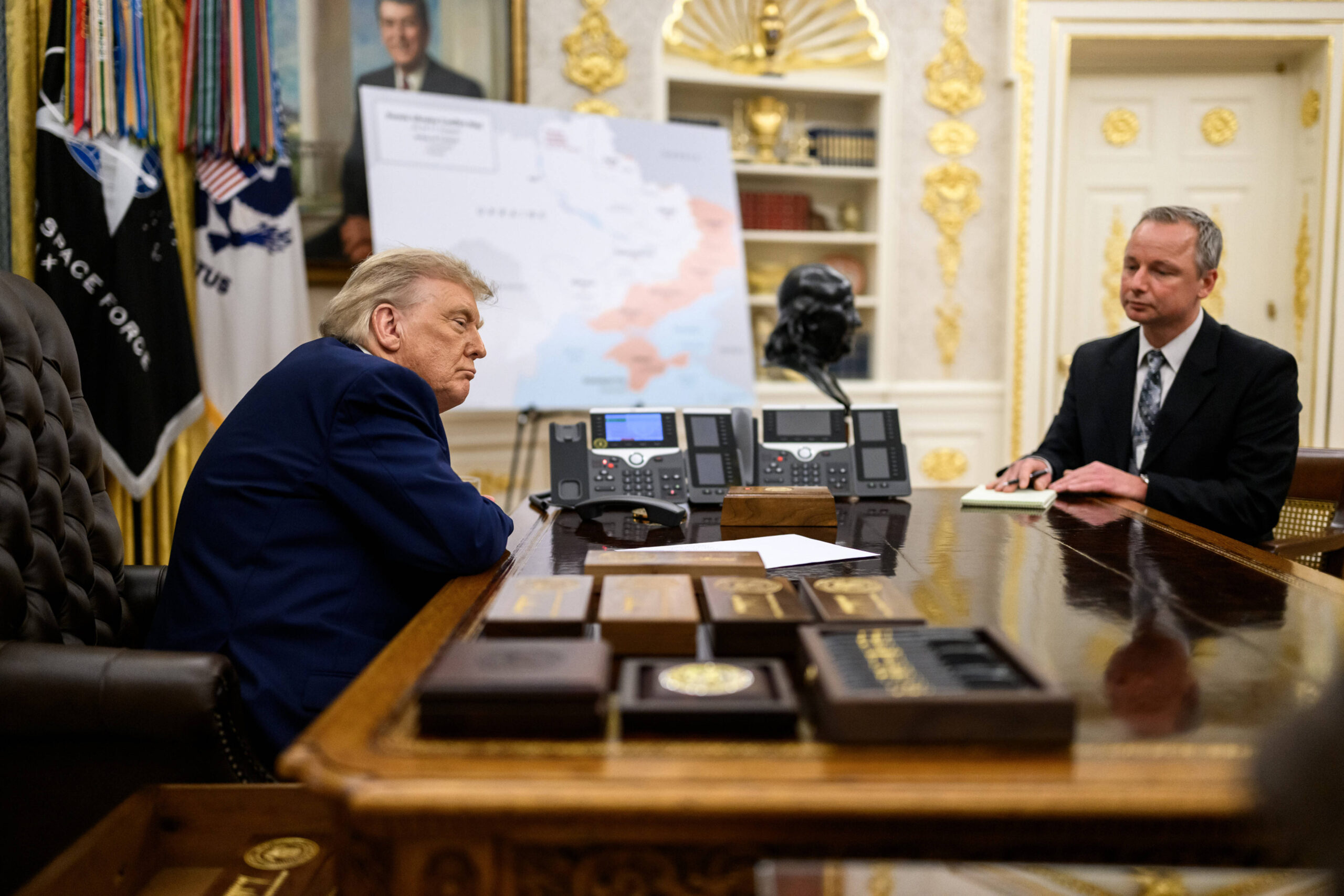 «Je ne vois pas en quoi cette réunion pourrait gêner Poutine. Qu’a-t-il perdu à son issue ? Il n’y a pas eu de sanctions malgré son rejet du cessez-le-feu. Il n'y aura pas non plus de livraison d'armes supplémentaires à l'Ukraine.» © Daniel Torok/White House