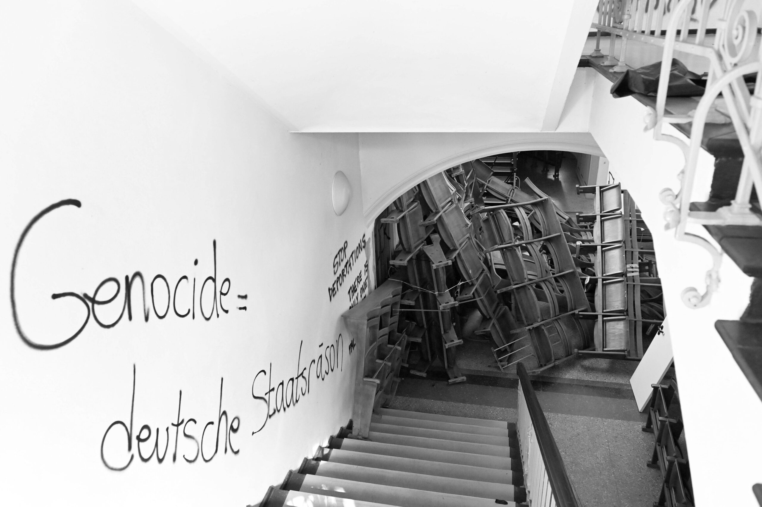 Photographies prises à l'université Humboldt de Berlin en avril 2025. © Frederic Kern