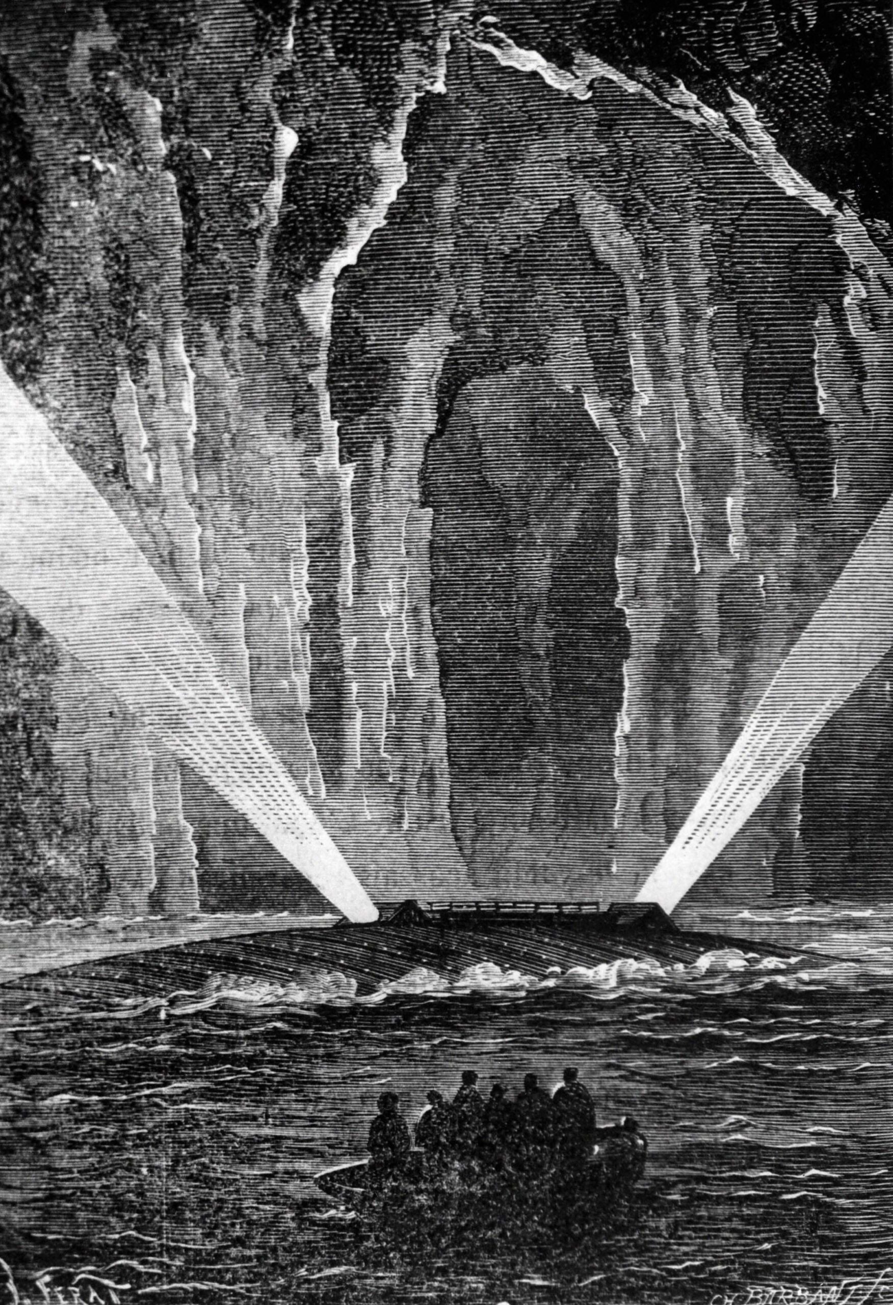 Illustration pour «L'Île mystérieuse» de Jules Verne, 1874