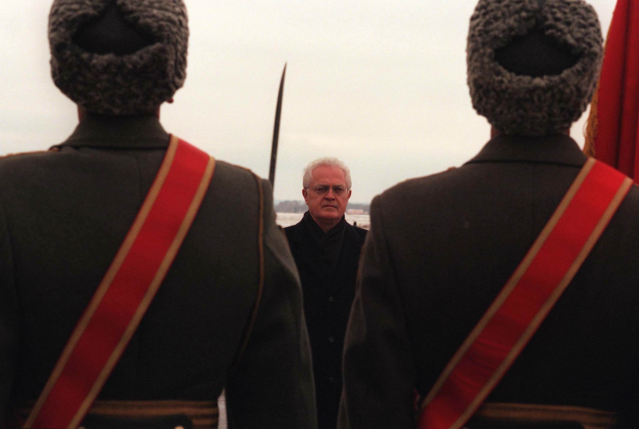Lionel Jospin en visite à Moscou en 1997. © Haley/SIPA
