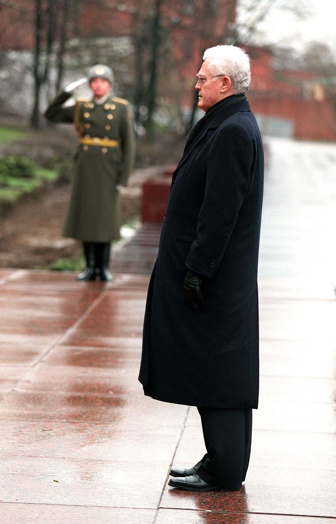 Lionel Jospin en visite à Moscou en 1997. © Haley/SIPA