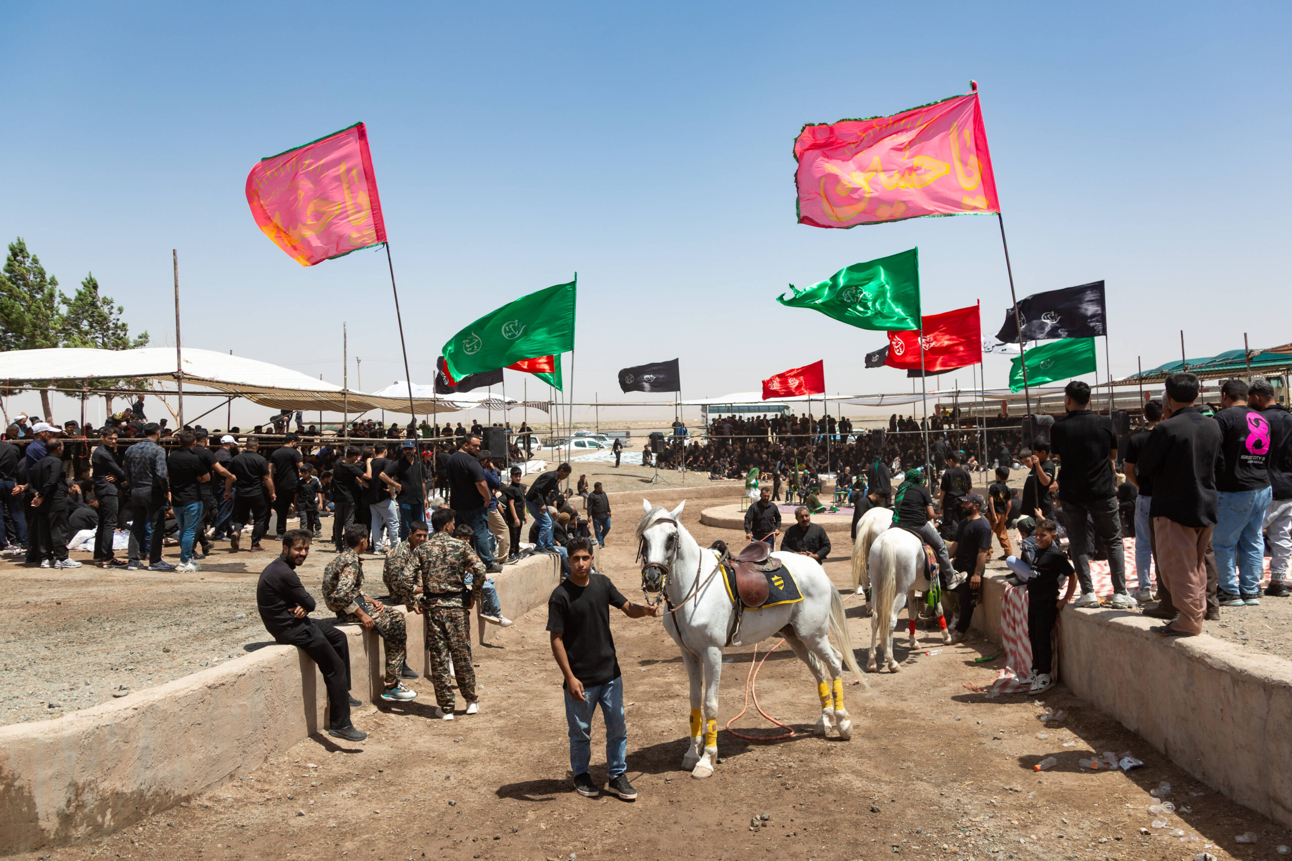 Le Ta'zieh est un spectacle traditionnel chiite qui met en scène la mort de l'imam Husayn et de ses compagnons lors de la bataille de Karbala. © Morteza Aminoroayayi/MEI/SIPA
