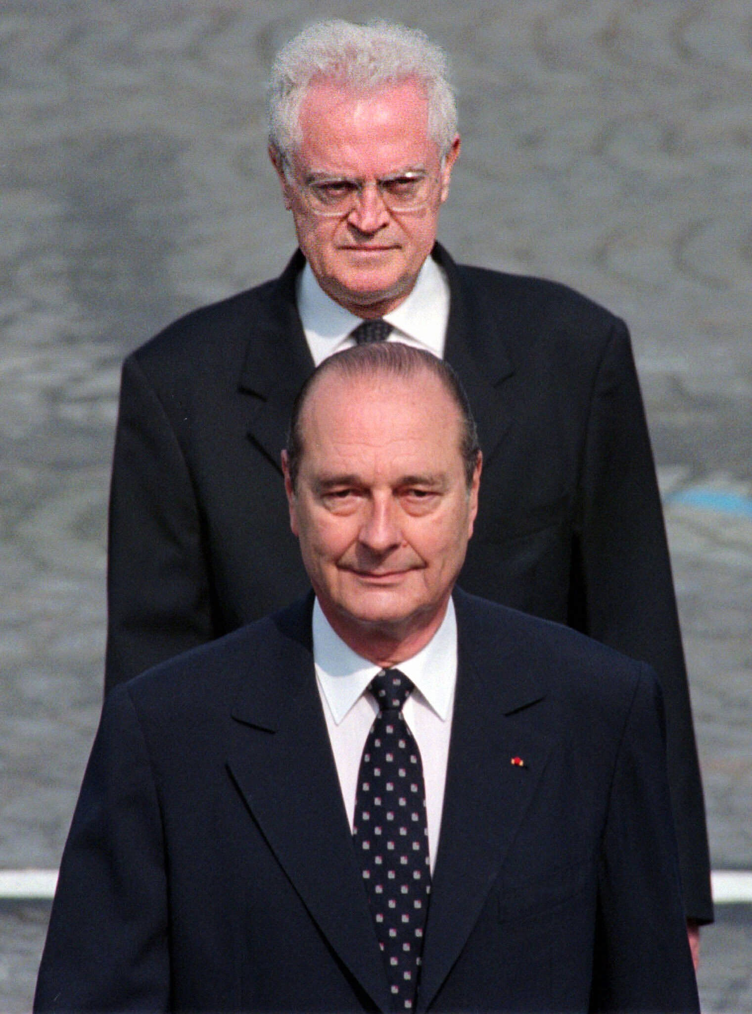 Le président français Jacques Chirac et le Premier ministre Lionel Jospin le 14 juillet 1997. © Photo AP/Michel Lipchitz, archives