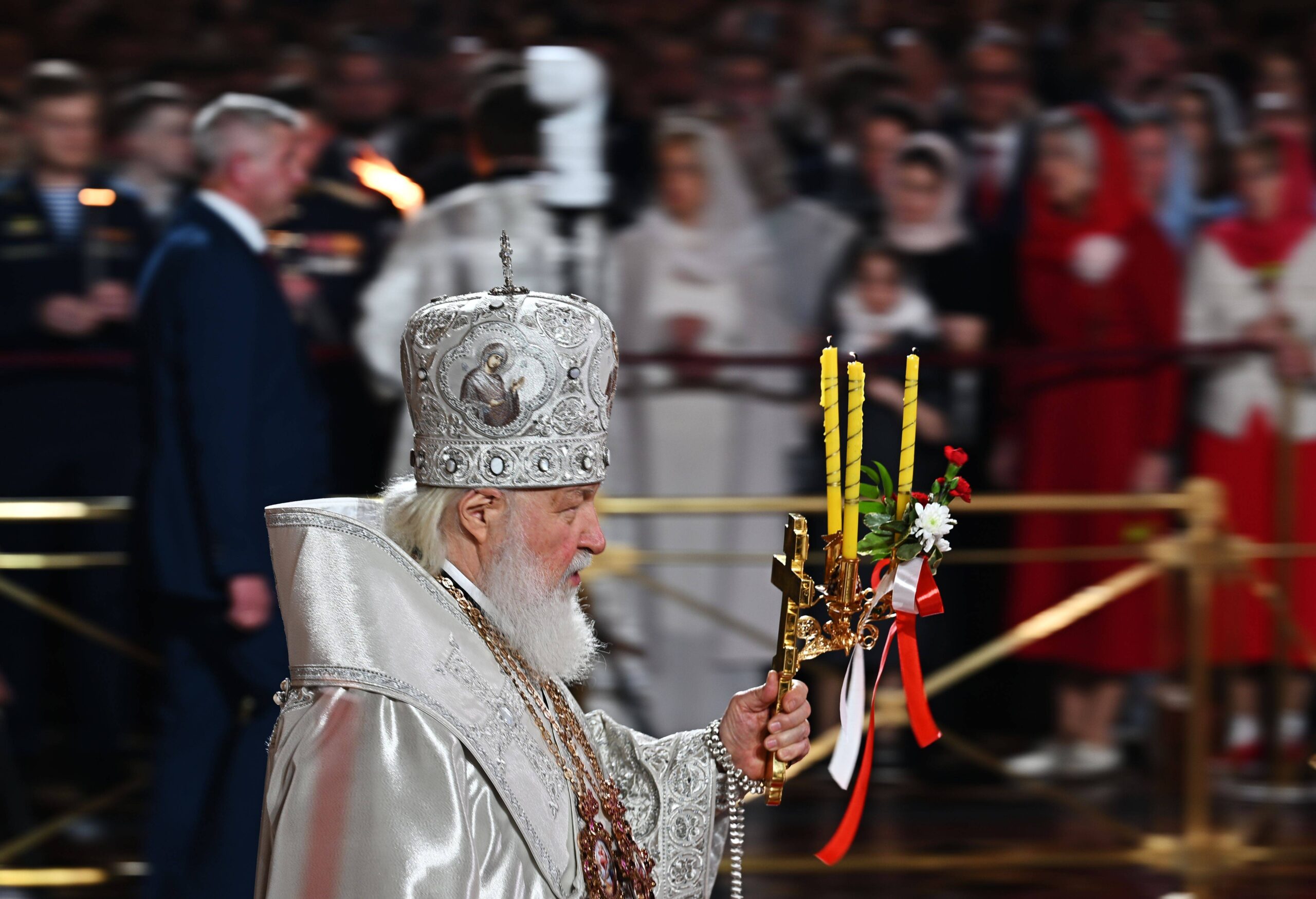 Comme pour mieux affirmer la fonction purement politique du moment, aucune transcription intégrale du sermon de Kirill n’a été publiée par le Patriarcat. © Sergey Bobylev