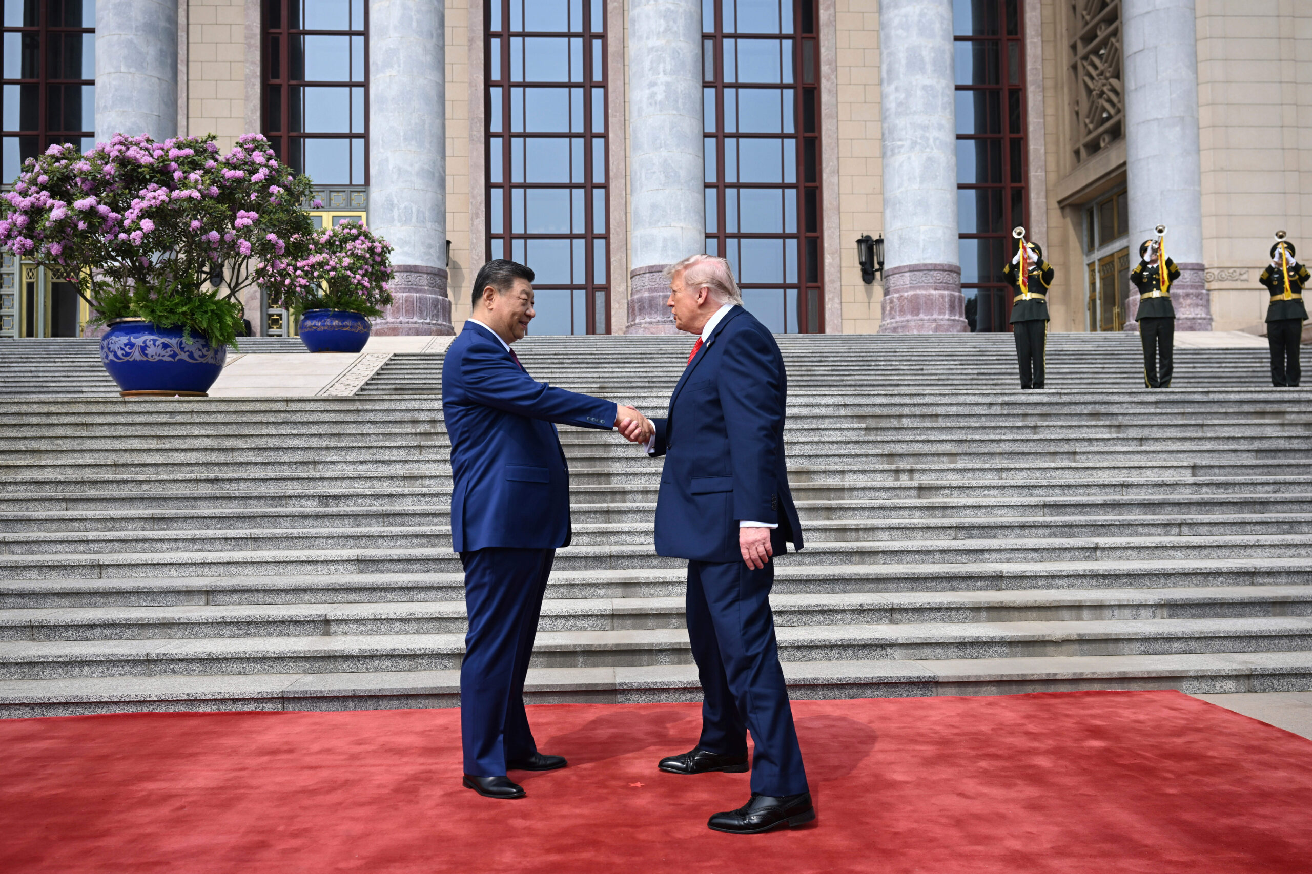 La poignée de main le 14 mai 2026. © Kenny Holston/Pool Photo via AP