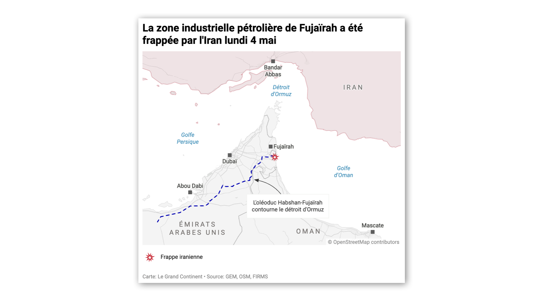 Pourquoi l’Iran a pris le risque de frapper le port de Fujaïrah