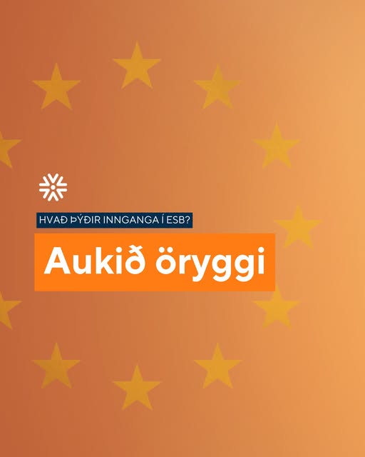 « Que signifie l'adhésion à l'UE ? Une sécurité accrue », peut-on lire sur l'affiche publiée le 22 août 2026 sur le compte Facebook du Viðreisn (Parti de la Réforme libérale). Fortement favorable à l’intégration au sein de l’Union européenne, ce parti est à l’origine de la tenue du référendum du 29 août.