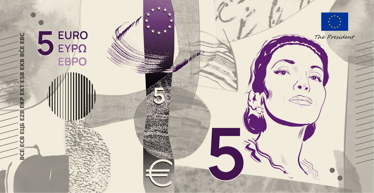 Banque centrale européenne, propositions relatives au graphisme des futurs billets en euros, graphisme F, Jan Robert Dünnweller.