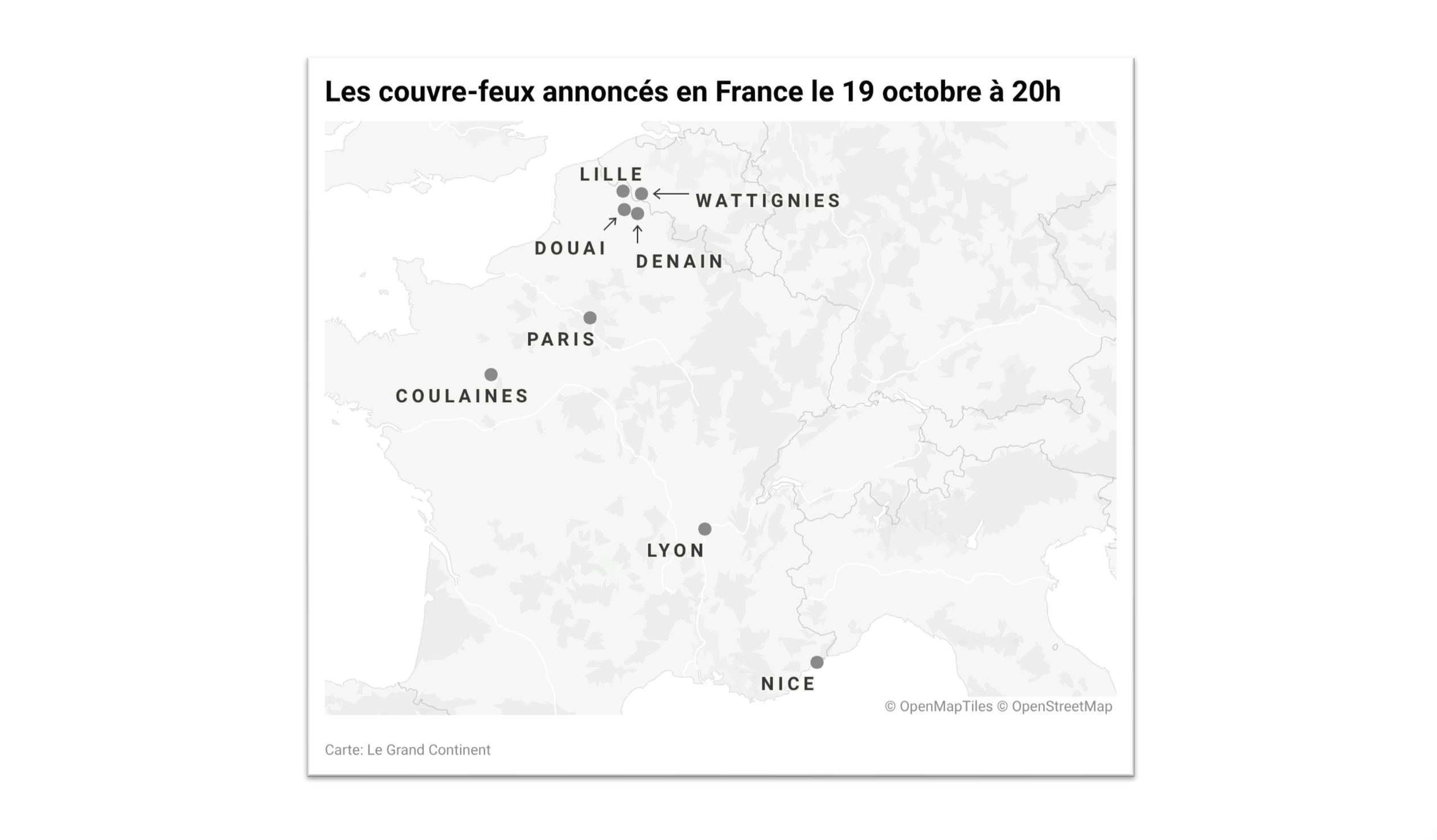 Quelles villes sont concernées par les couvre-feux ?