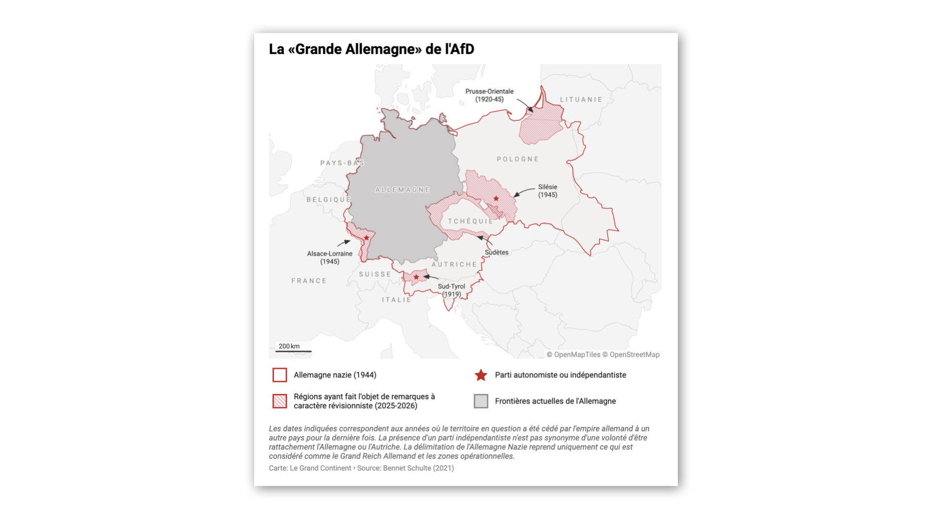 Au sein de l’AfD, on rêve d’annexer les Sudètes, une partie de l’Italie et l’Alsace-Lorraine