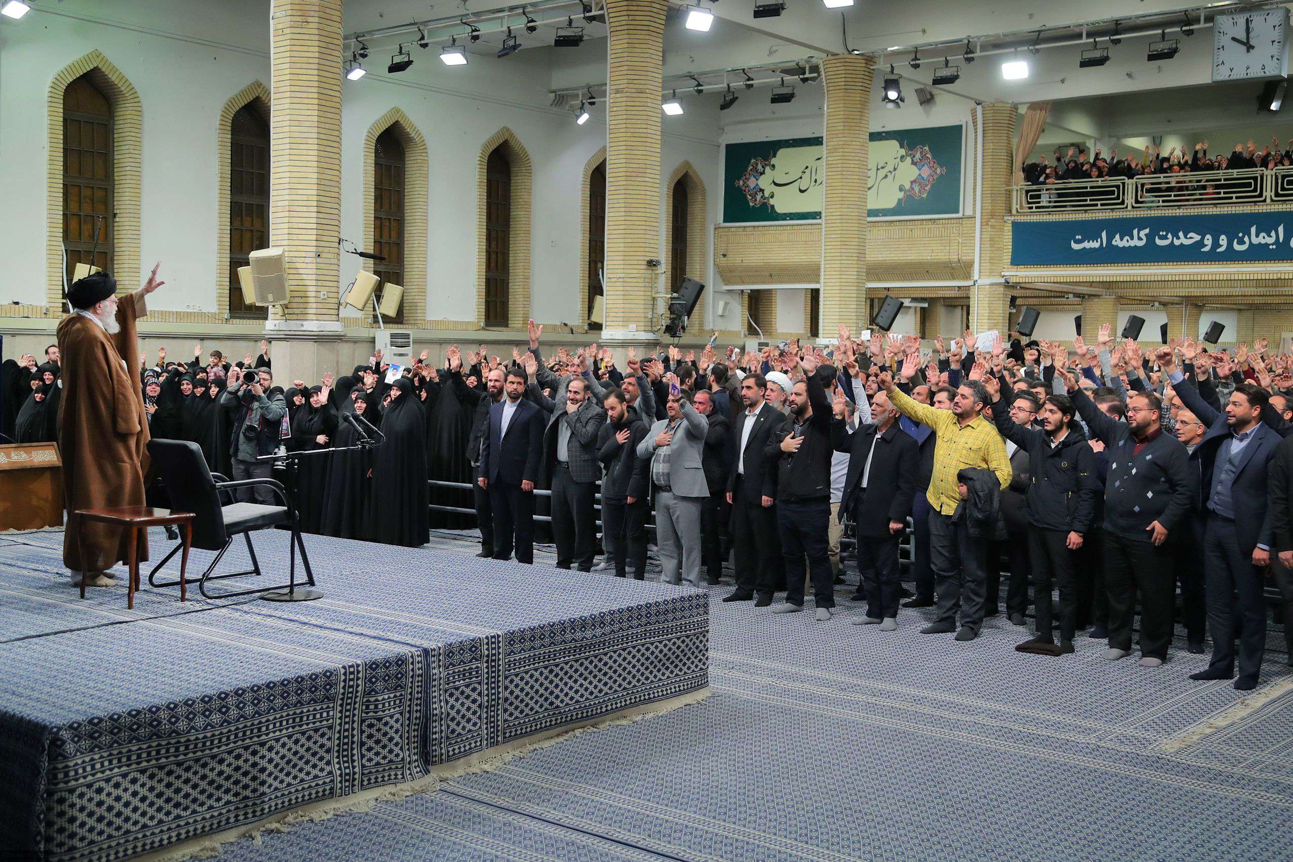 Discorso della Guida suprema iraniana, l'ayatollah Ali Khamenei, dopo la caduta di Bashar al-Assad. Teheran, 11 dicembre 2024. © Zuma Press Wire/Shutterstock